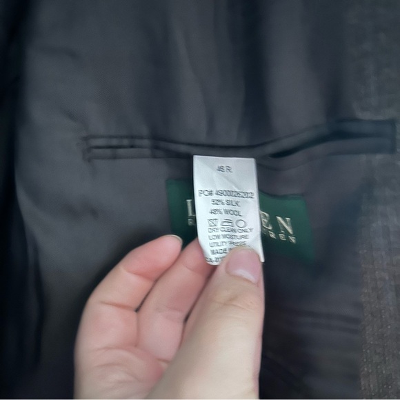 Lauren Ralph Lauren Silk Wool‎ Blend Sports Coat Brown and Blue tweed 46 Regular - Picture 11 of 16